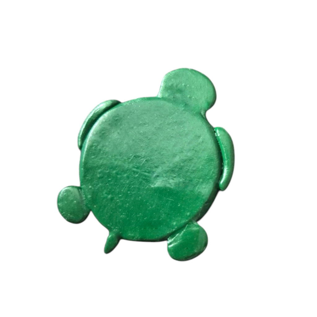 Green Turtle Thumb Buddy, Pocket-Sized Pal, Handmade Fidget Stone