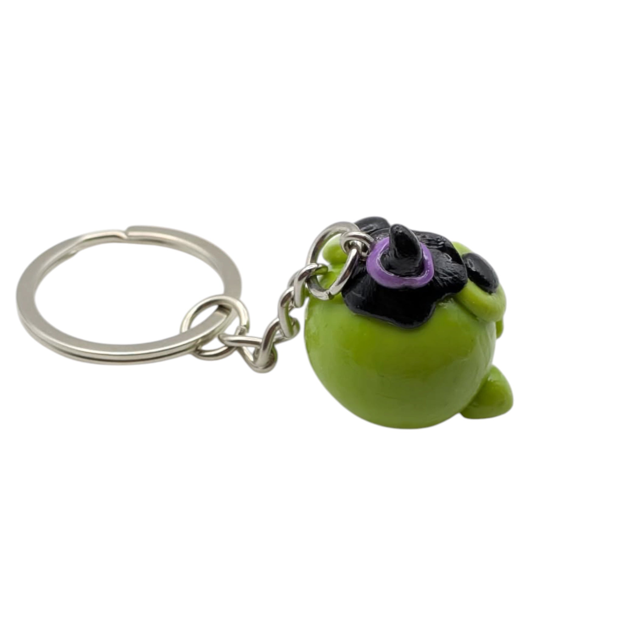 Halloween frog keyring kawaii polymer clay gift 