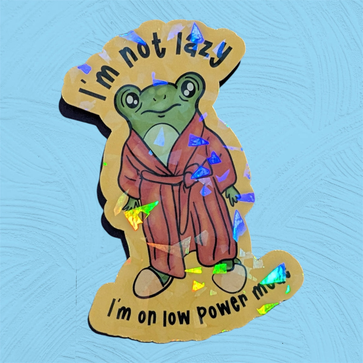 Low power mode sticker cute frog decal