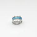 Sparkly Blue Resin Inlay Ring