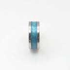 Sparkly Blue Resin Inlay Ring