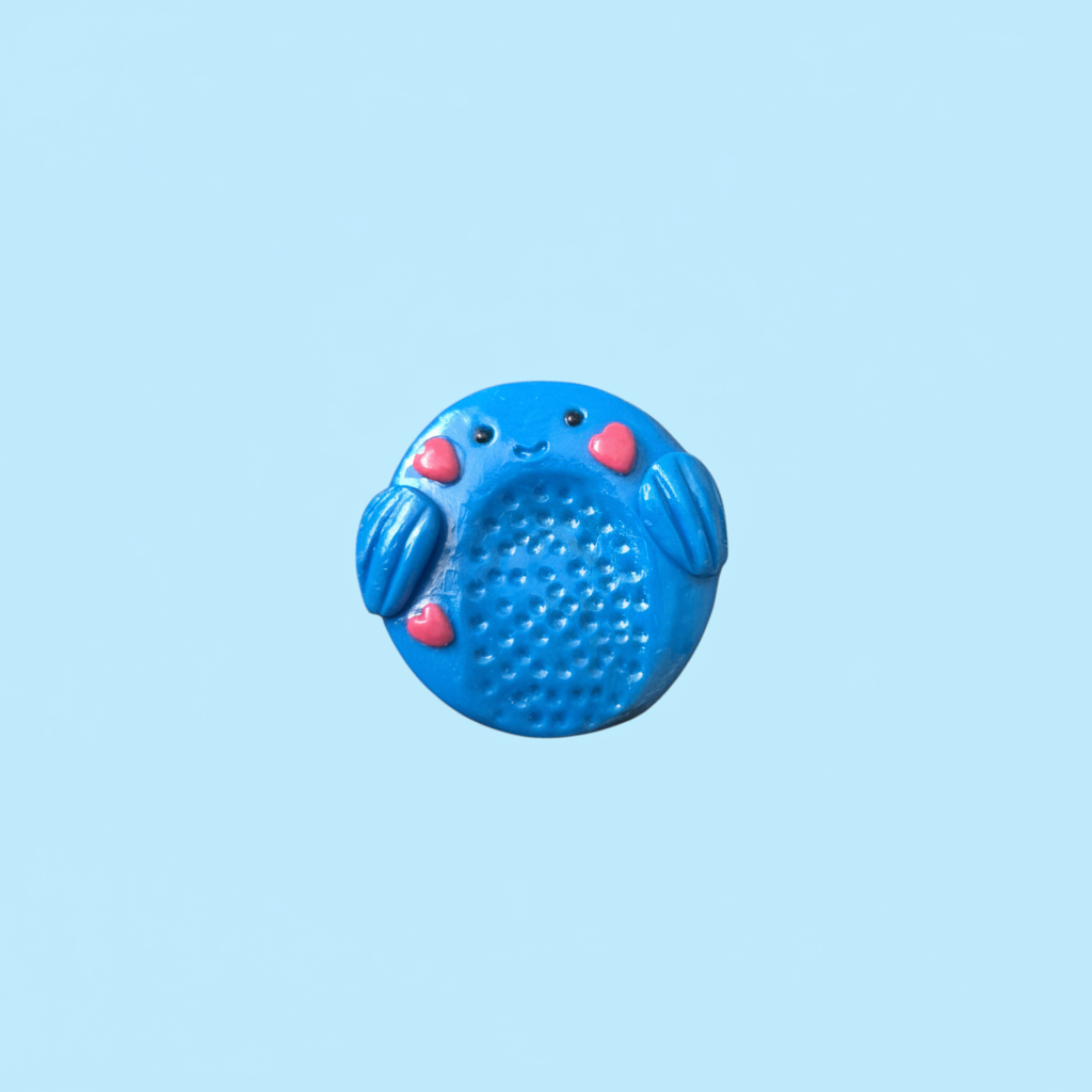Blue crab - pastel blue background