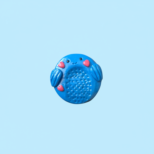Blue crab - pastel blue background