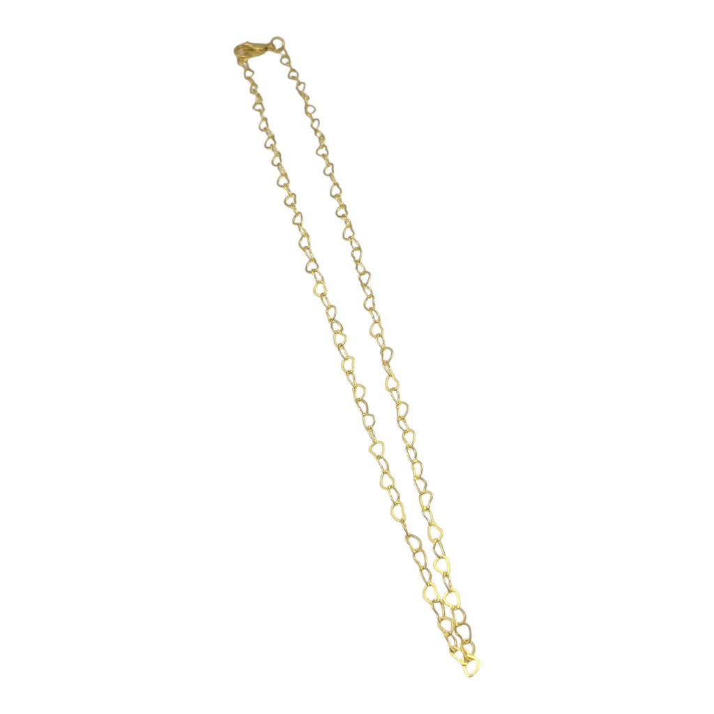 16” heart chain necklace with lobster clasp closure