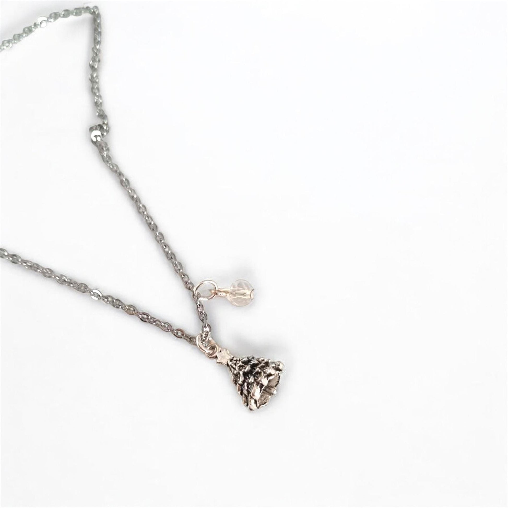 Necklace with a unique pendant on a white background