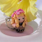 Flower girl plant pot Keychain customised name gift for women