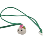 Mossy rock necklace with flower 