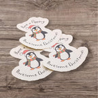 Cute Christmas Penguin Quote Sticker Festive Decal