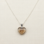 resin heart shaped dog fur necklace, dog lover gift, pet memorial jewellery 