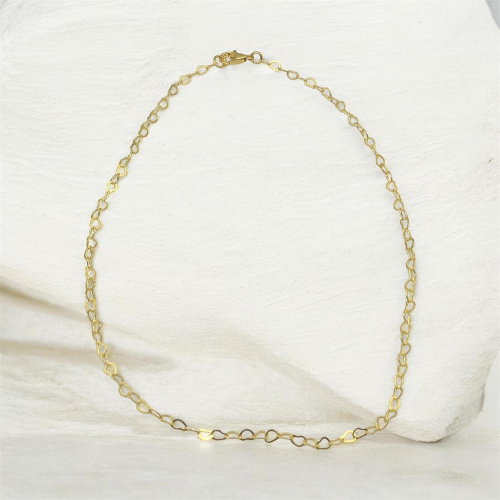 Hollow gold heart jewellery handmade necklace 
