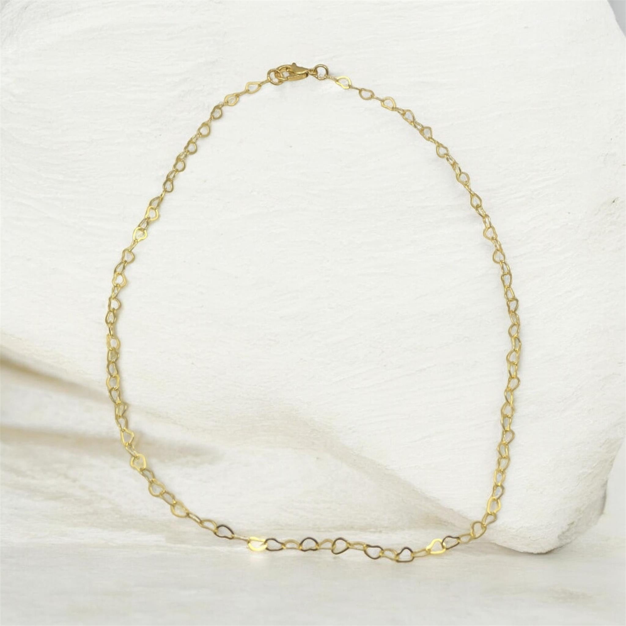 Hollow gold heart jewellery handmade necklace 