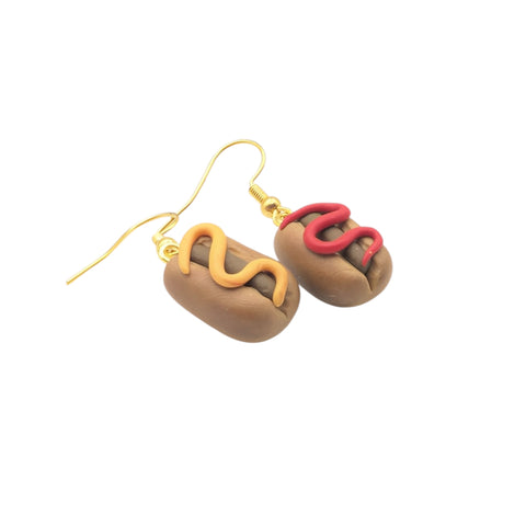 Mini food polymer clay earrings handmade UK jewellery