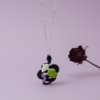 Black snake Halloween necklace hero shot