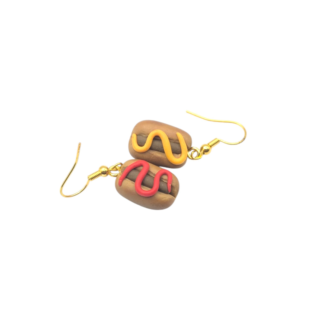Tiny food handmade earrings UK polymer clay foodie jewellery