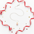 Popcorn Necklace Flat Lay
