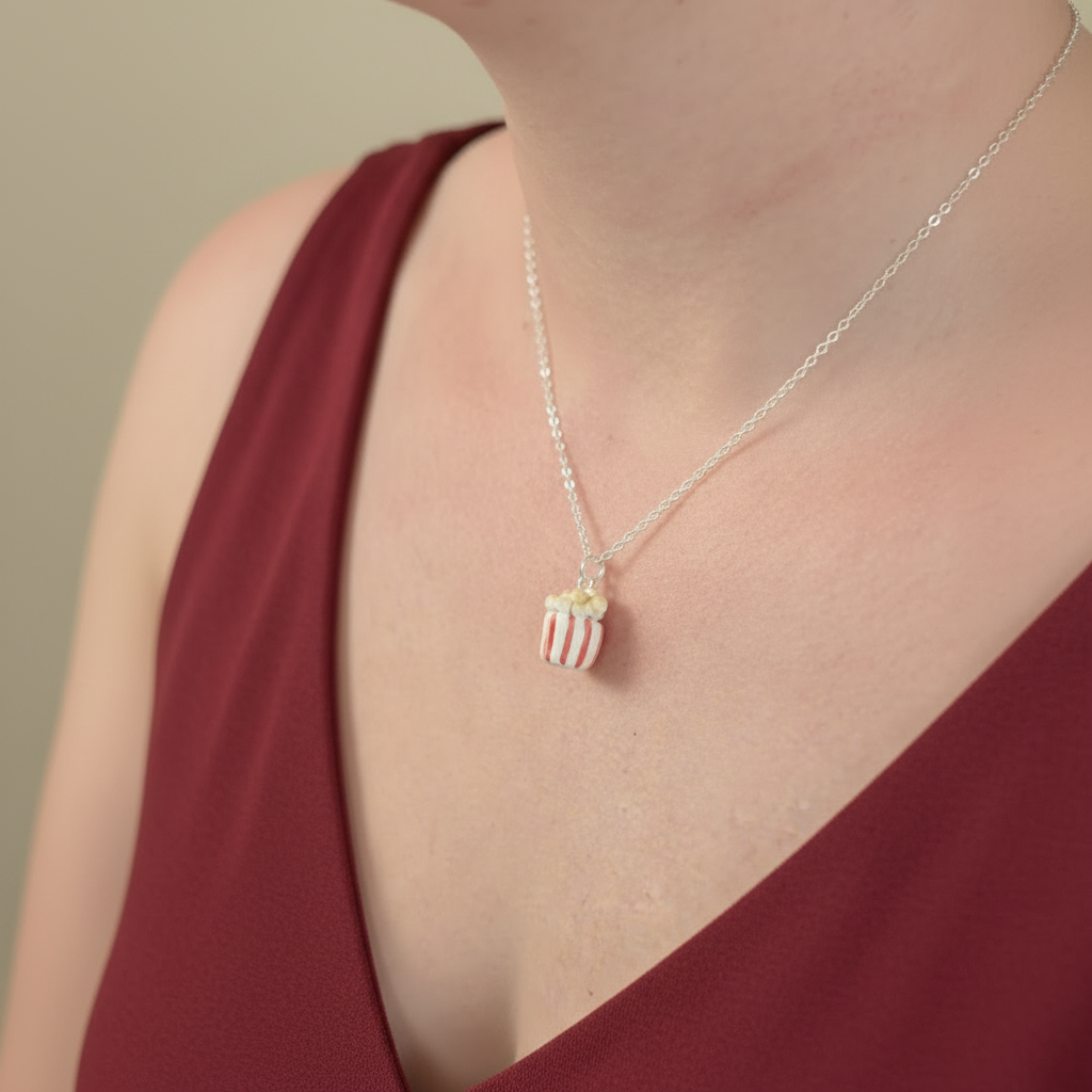 Popcorn Necklace Silver