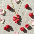 Raspberry Necklace — Summer Flat Lay