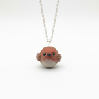 Handmade polymer clay robin bird pendant necklace – Crystal Seahorse Jewellery