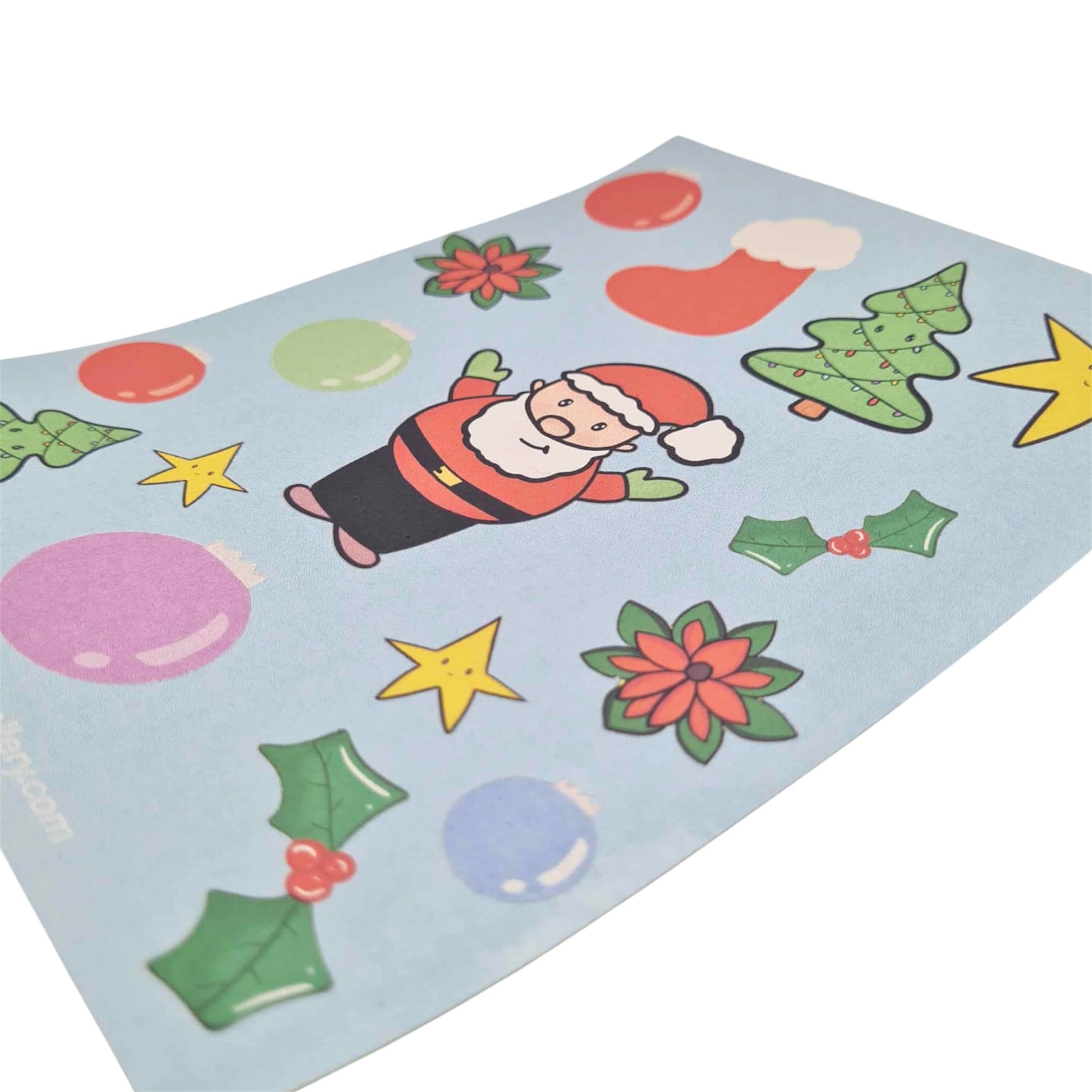 Christmas sticker sheet on a white background 